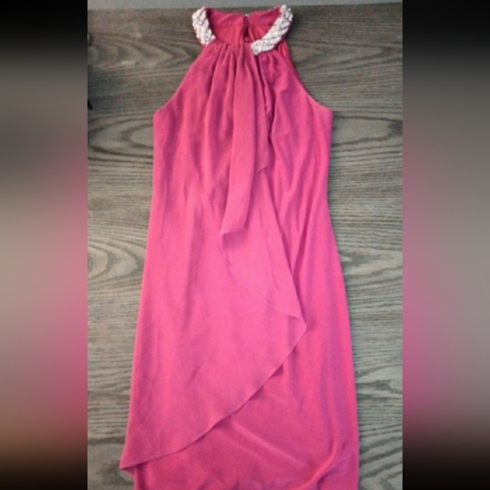 Cache Sleeveless Fuchsia Maxi Dress